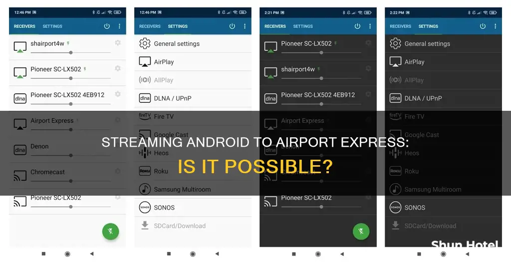 can android stream to airport express