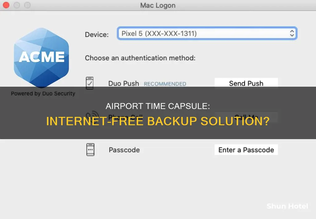 can apple airport time capsule be used without internet