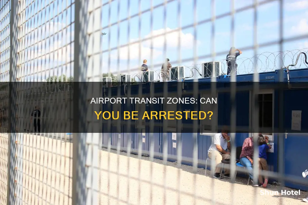 can arrests be made in transit zones of airports