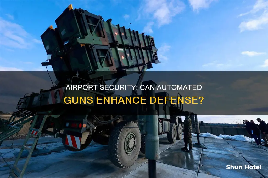 can automatic airport gun be used a defense