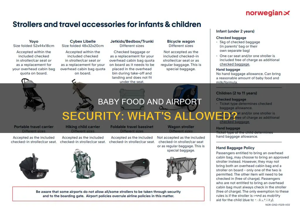 can baby food be taken through airport security