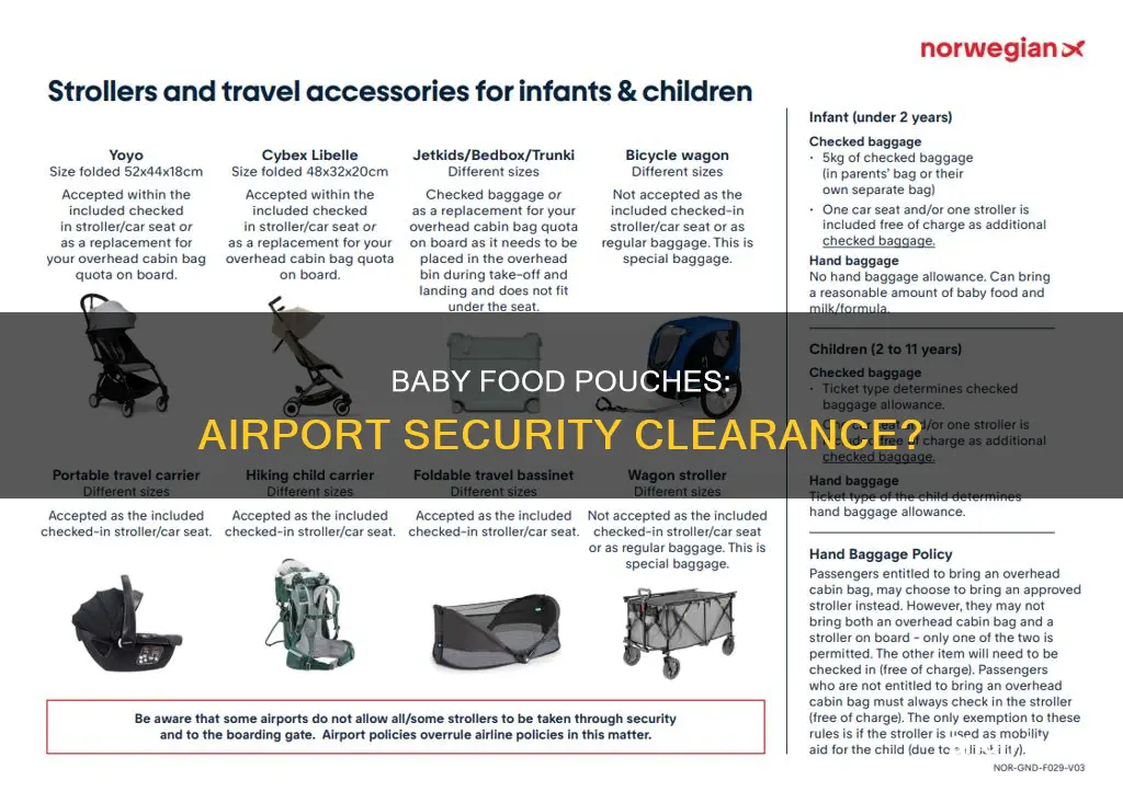 can baby food pouches go through airport security