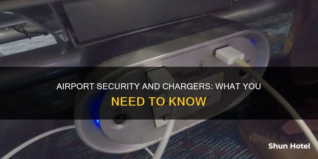 can chargers go through airport security