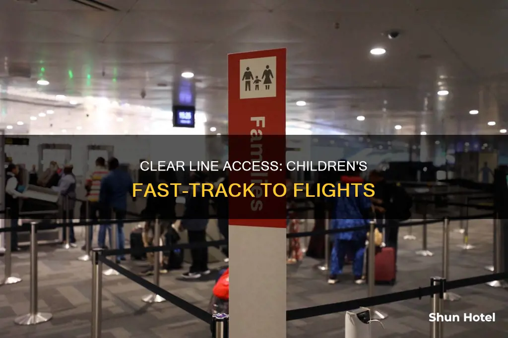 can children go through the clear line at airports