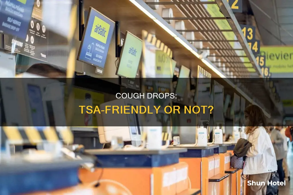 can cough drops go through airport security