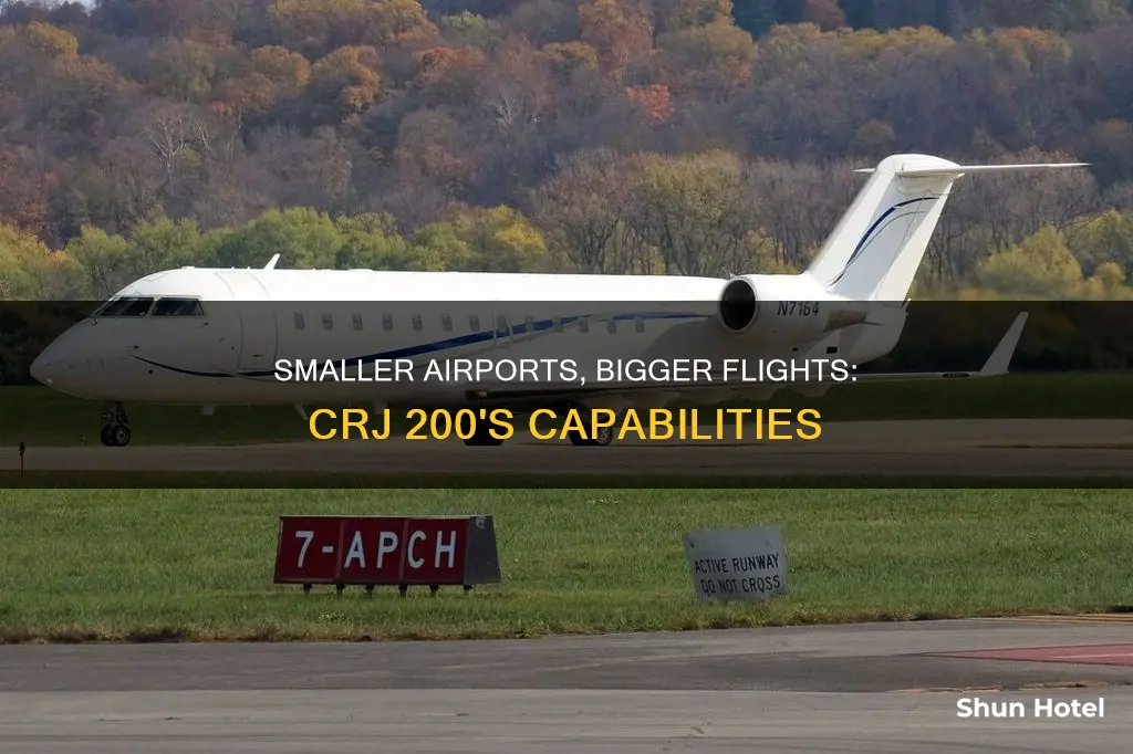 can crj 200 fly from smaller airport