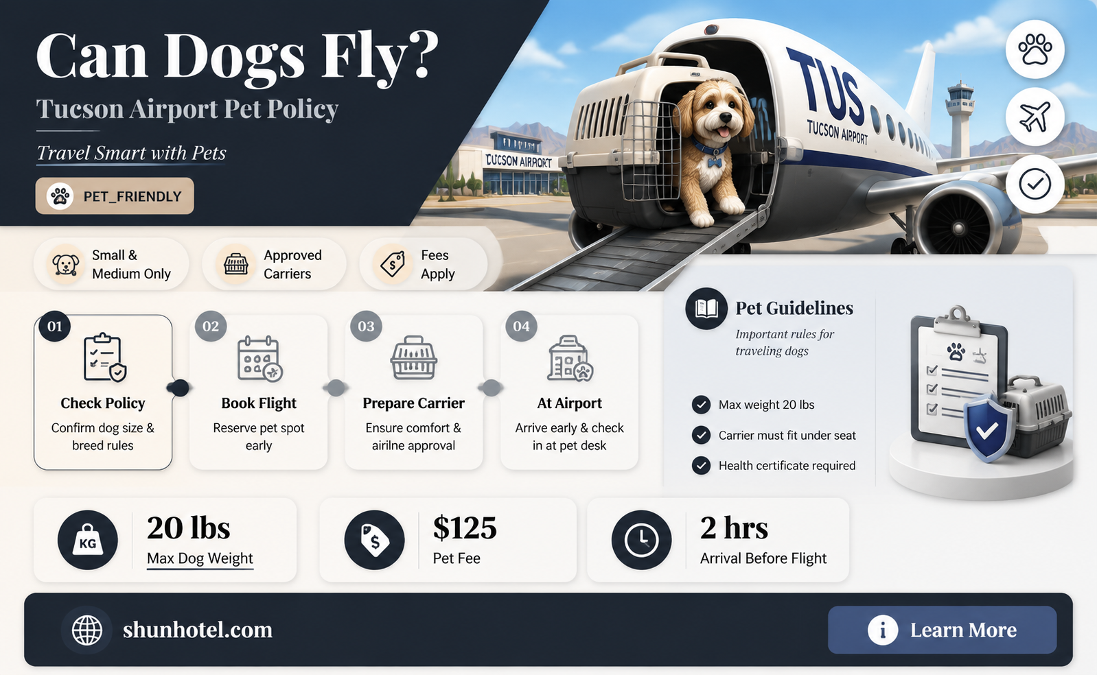 are dogs allowed in tucson airport