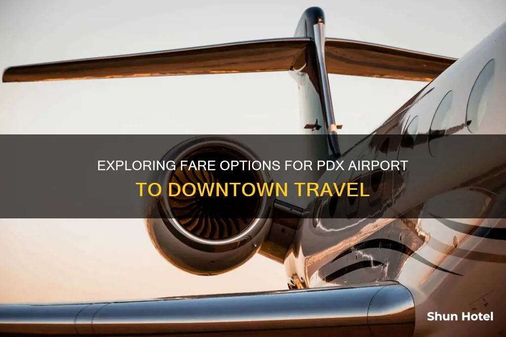 can fare pdx airport to downtown