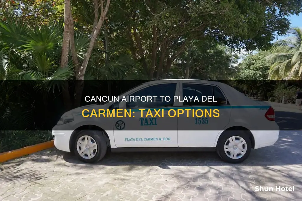 can get taxi from cancun airport to playa del carmen