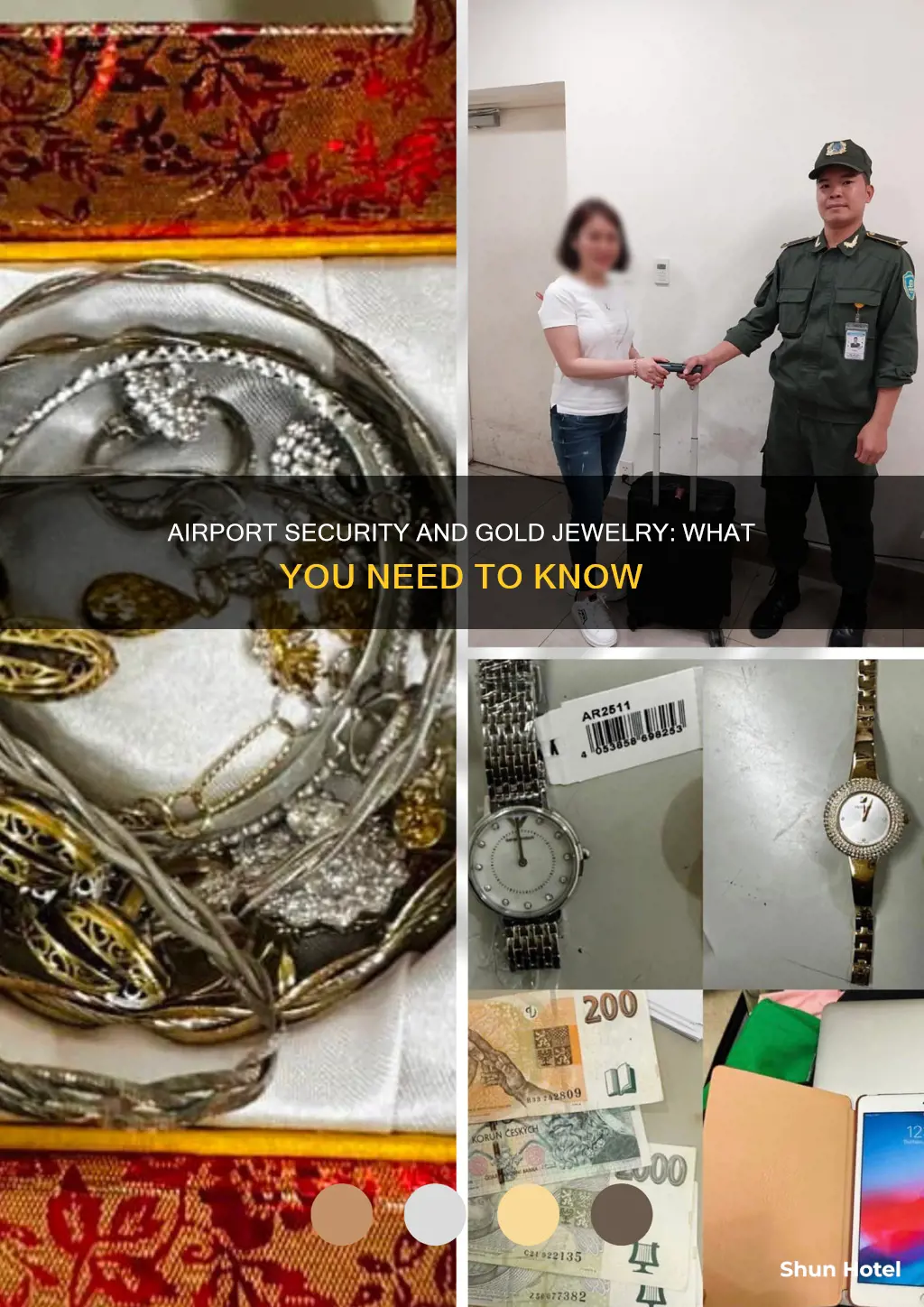 can gold jewelry go through airport security