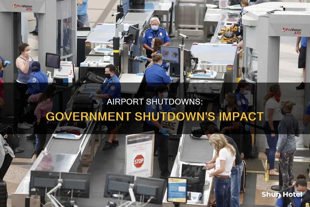 can government shutdown lead to airport shutdown