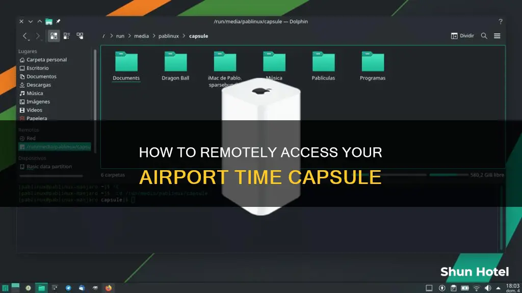 can i access my airport time capsule remotely