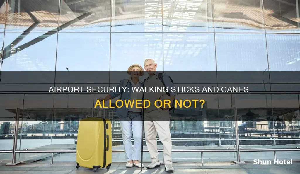 can i bring a walking stick through airport security