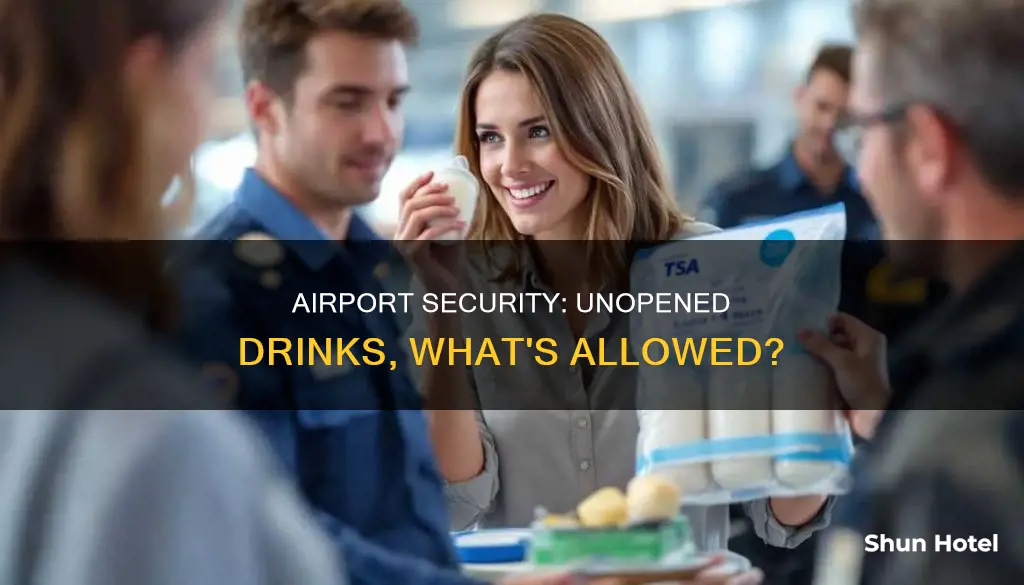 can i bring an unopened drinks through airport security
