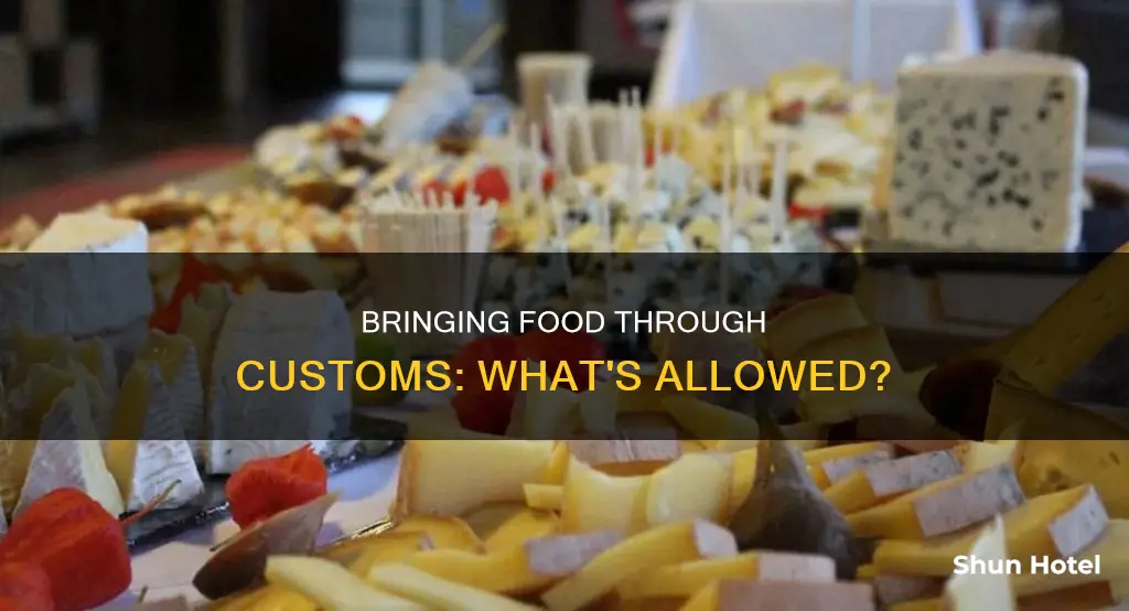 can i bring food through customs airport within the us