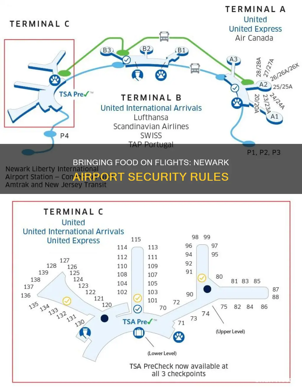 can i bring food through security at newark airport