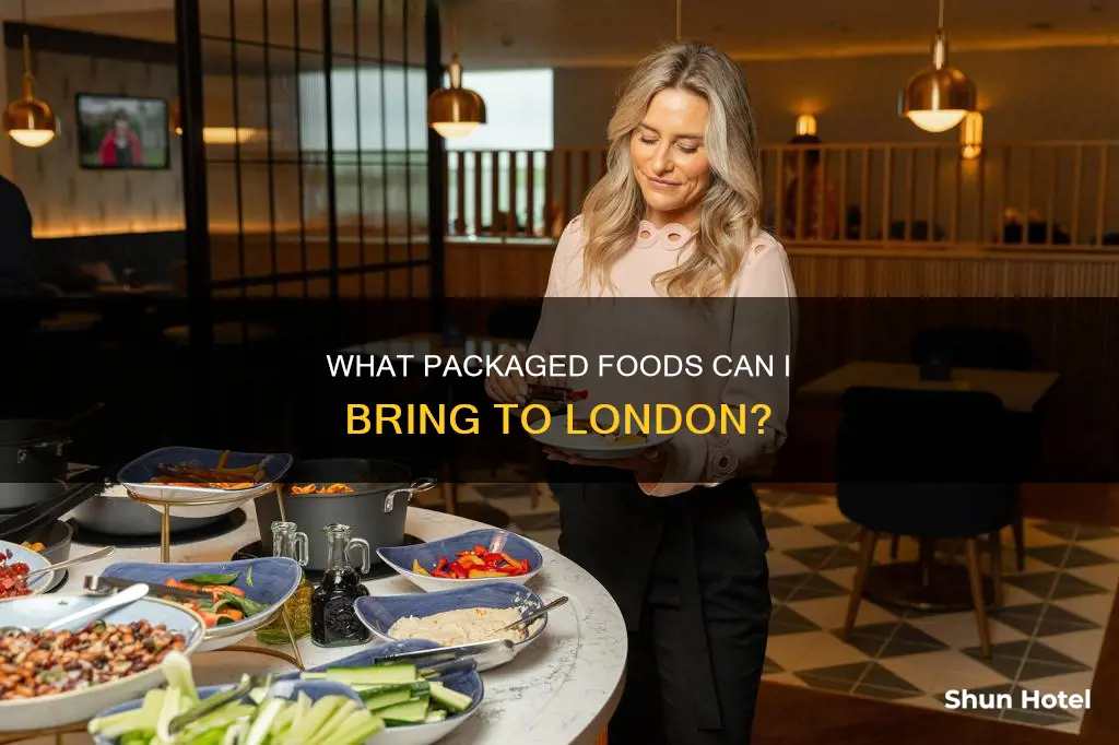 can i bring packaged food into london airport