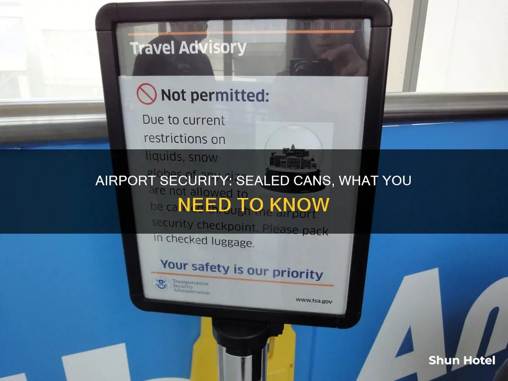 can i bring sealed can through airport security
