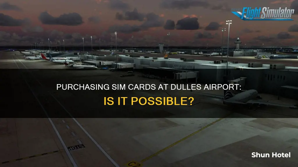 can i buy a sim card at dulles airport