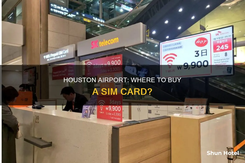can i buy a sim card at houston airport