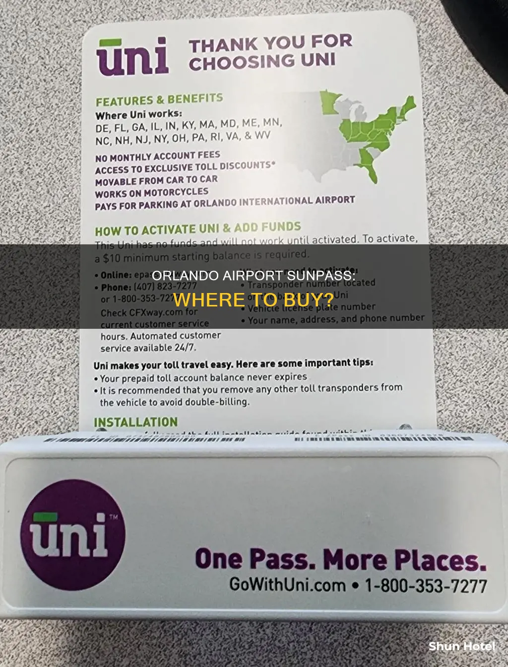 can i buy a sunpass at orlando airport
