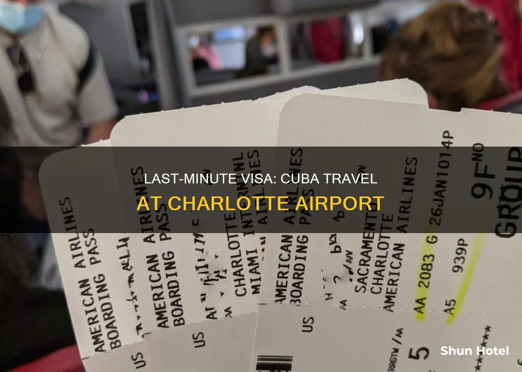 can i buy visa cuba at charlotte airport