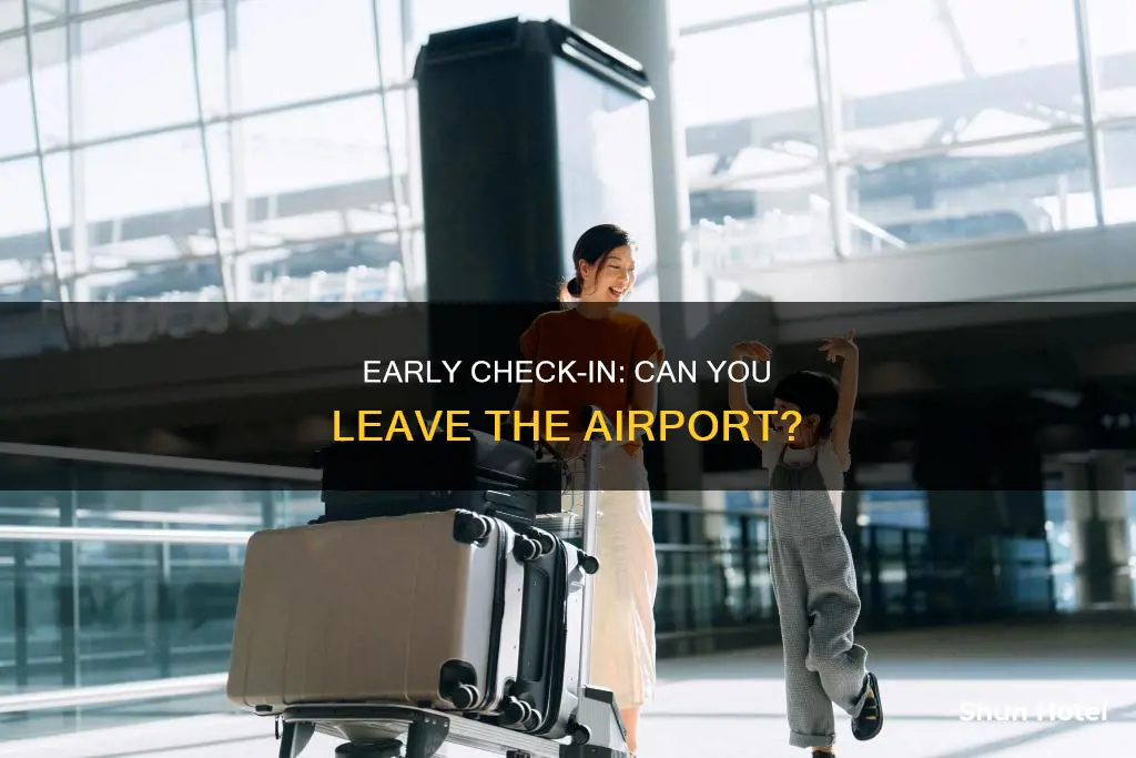 can i check in bags early and leave the airport