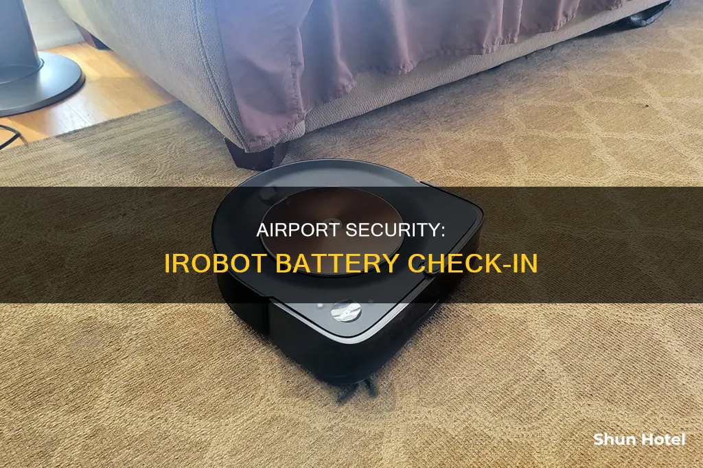 can i check in the irobot battery in airport