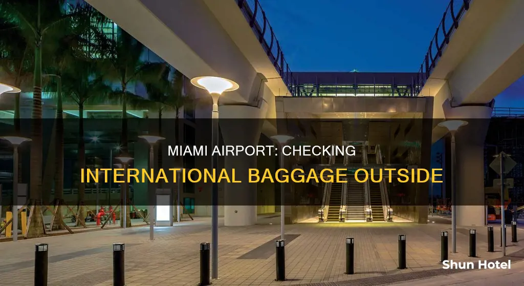 can i check internation baggage outside miami airport