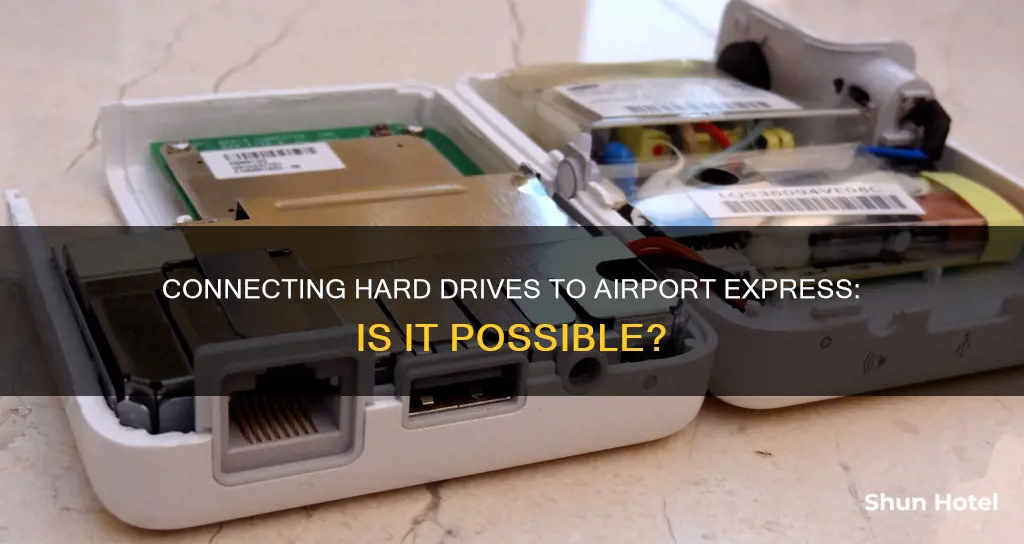 can i connect a hard drive to airport express