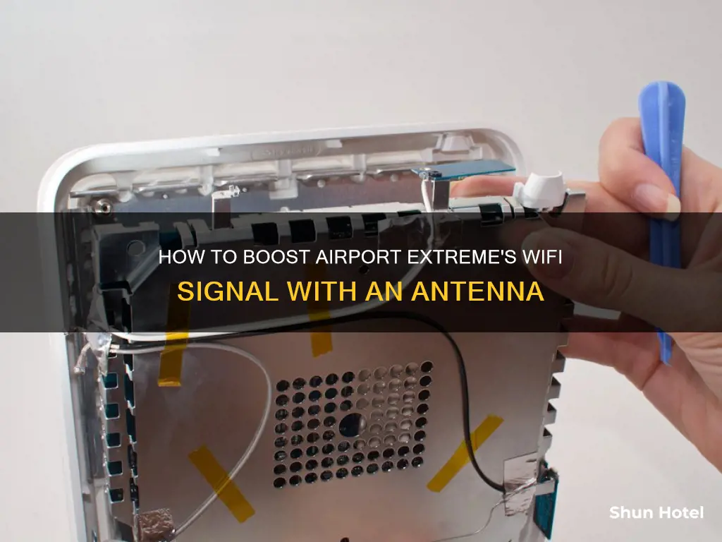 can i connect an external wifi antenna to airport extreme
