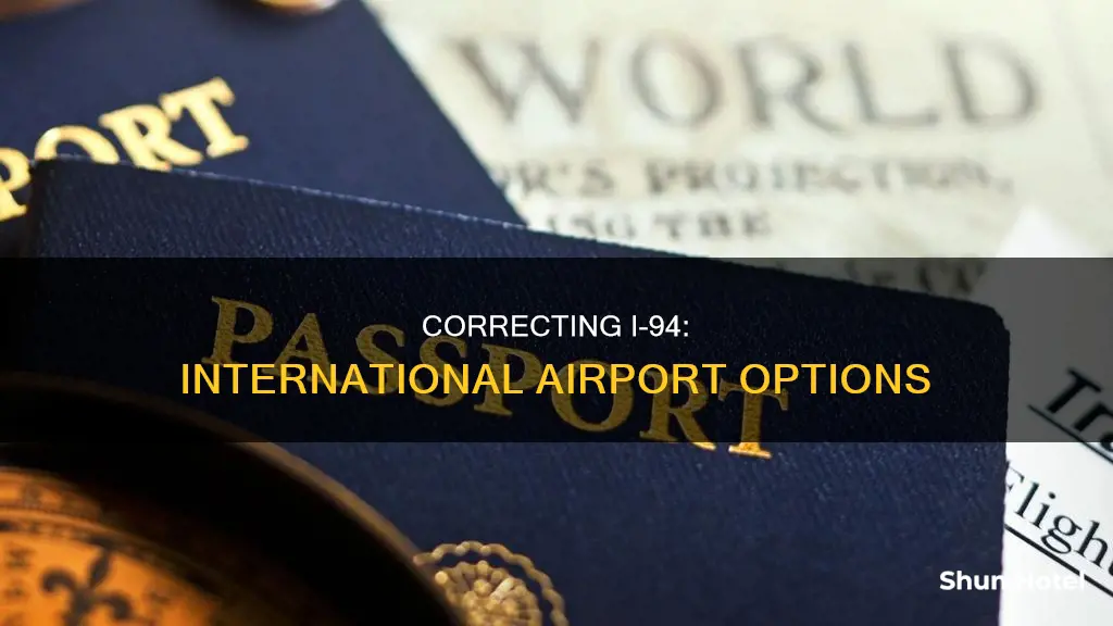 can i correct my i-94 in international airport nearby