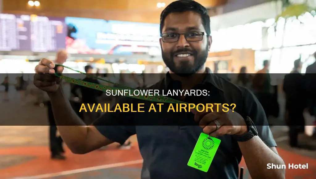 can i get a sunflower lanyard at the airport