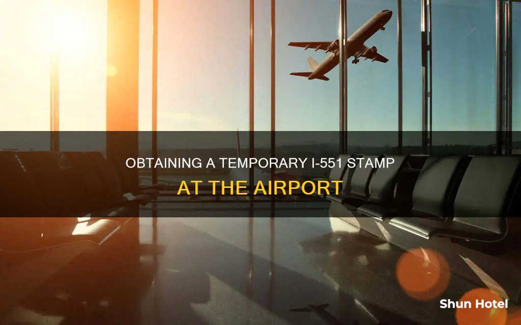 can i get a temporary i-551 stamp at airport