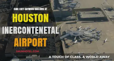Cayman Dollars: Houston Intercontinental Airport Availability