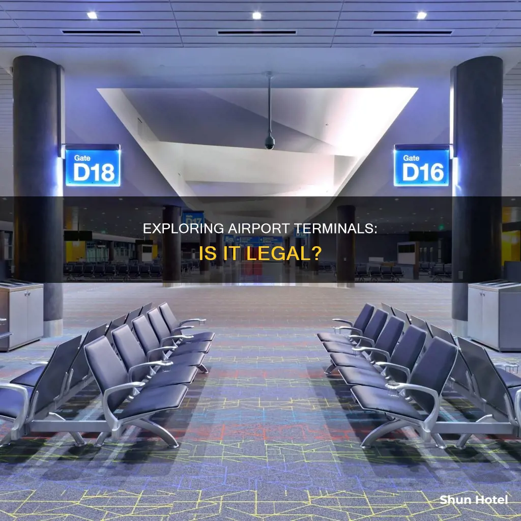 can i get in trouble for walking around an airport