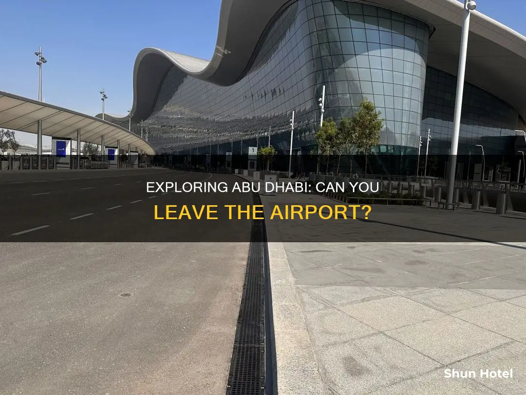 can i go out of abu dhabi airport
