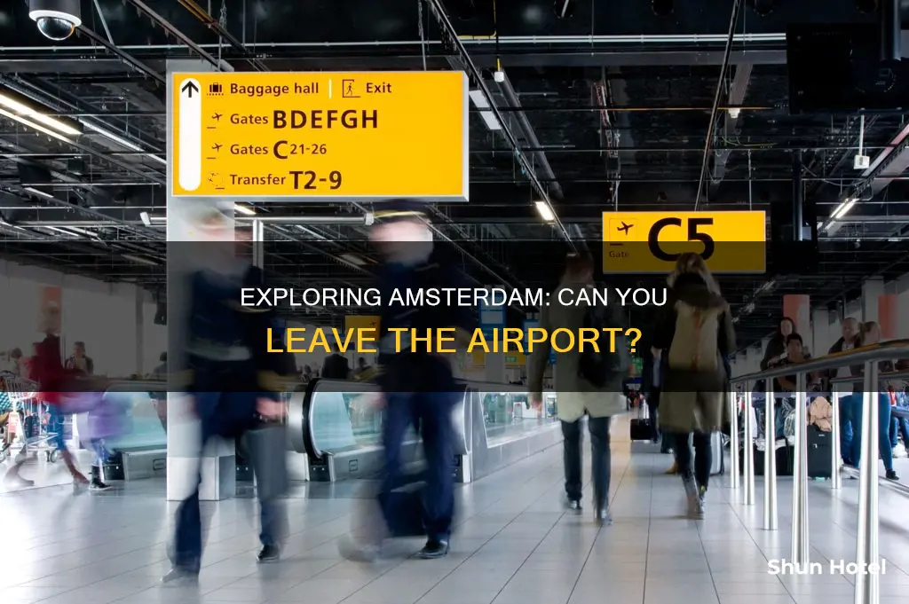 can i go out of amsterdam airport