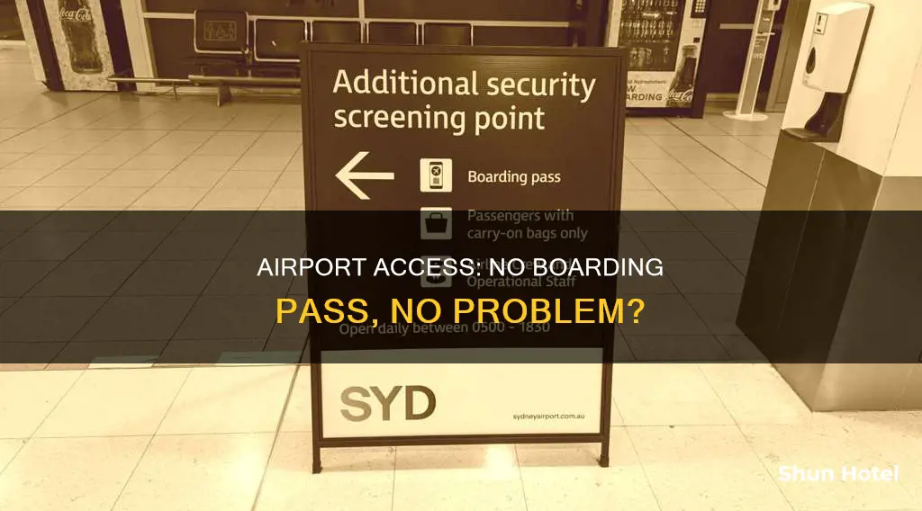 can i go to airport without boarding pass