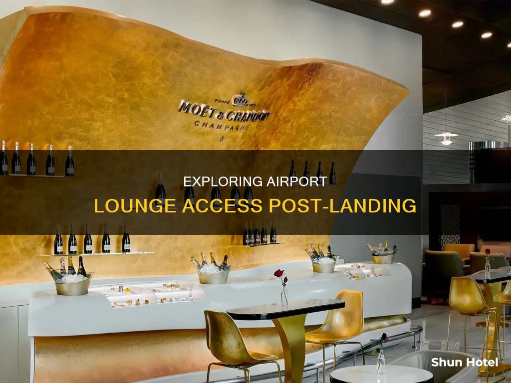can i go to an airport lounge when you land