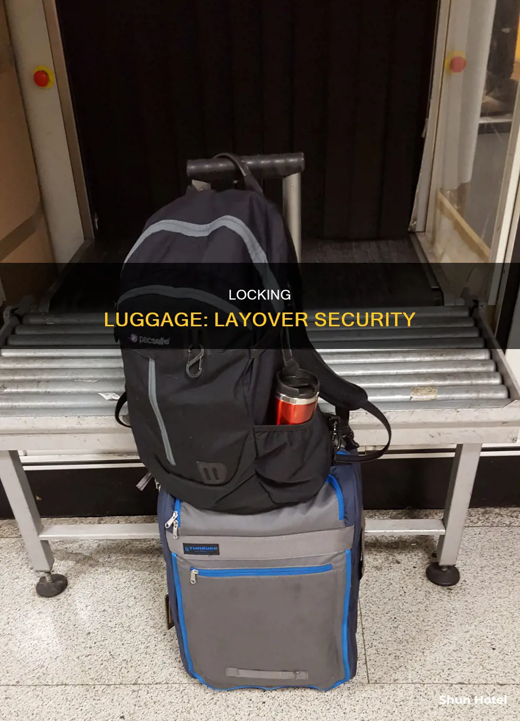 can i lock my luggage at the airport during layover