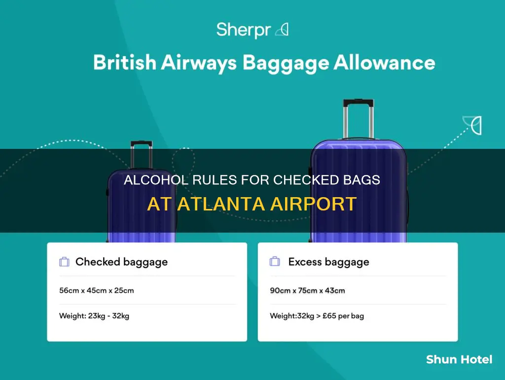 can i pack alconhol in checked bag at atlanta airport