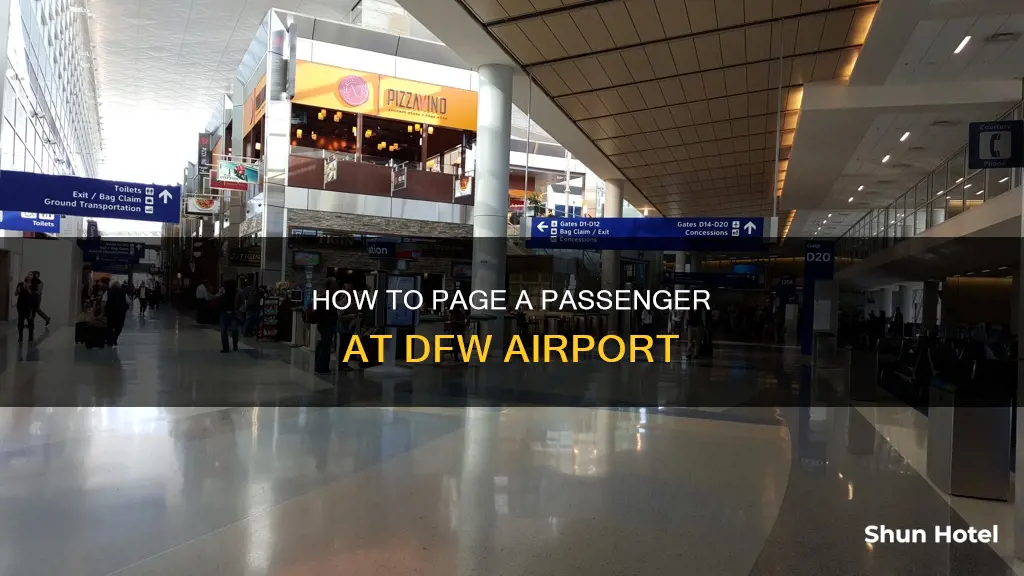 can i page a passenger at dfw airport