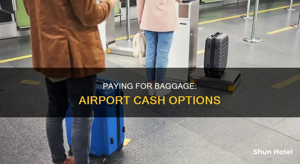 can i pay cash for baggage at airport