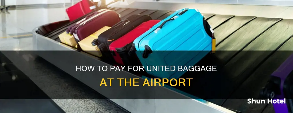 can i pay for my united baggage at the airport