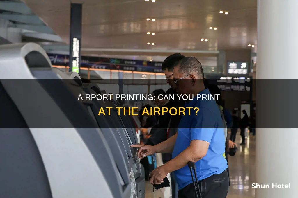 can i print a document at the airport