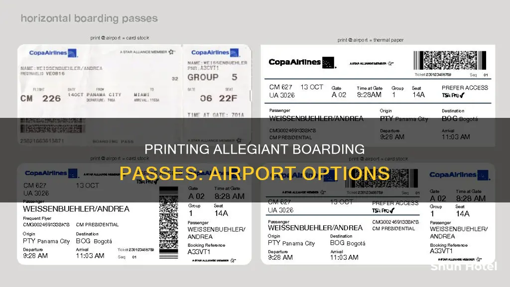 can i print allegiant boarding pass at airport