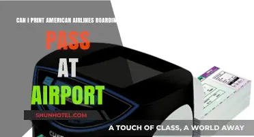 Printing American Airlines Boarding Pass at the Airport