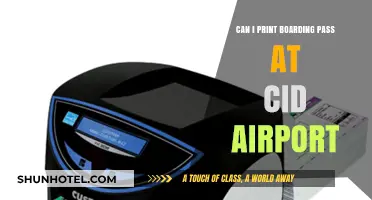 Printing Boarding Passes: CID Airport Kiosks