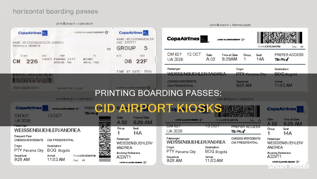 can i print boarding pass at cid airport